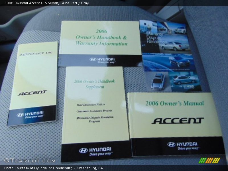 Wine Red / Gray 2006 Hyundai Accent GLS Sedan