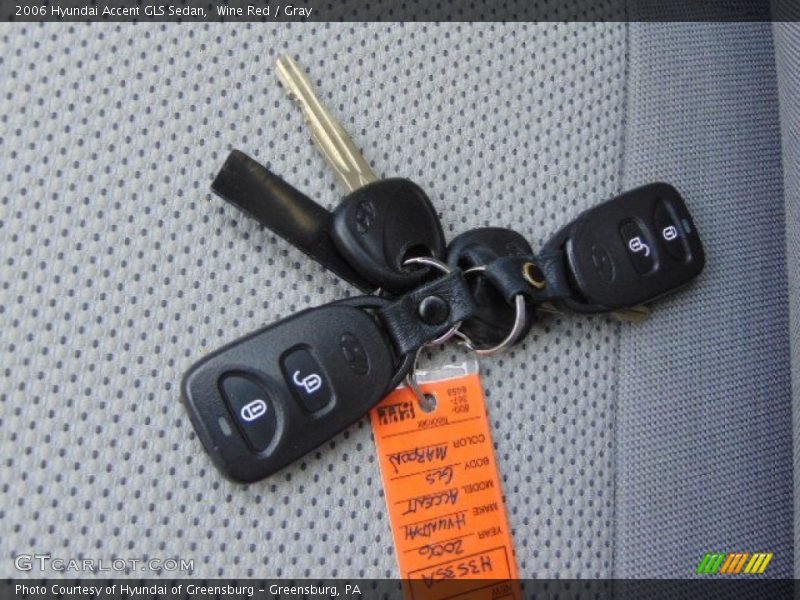 Wine Red / Gray 2006 Hyundai Accent GLS Sedan