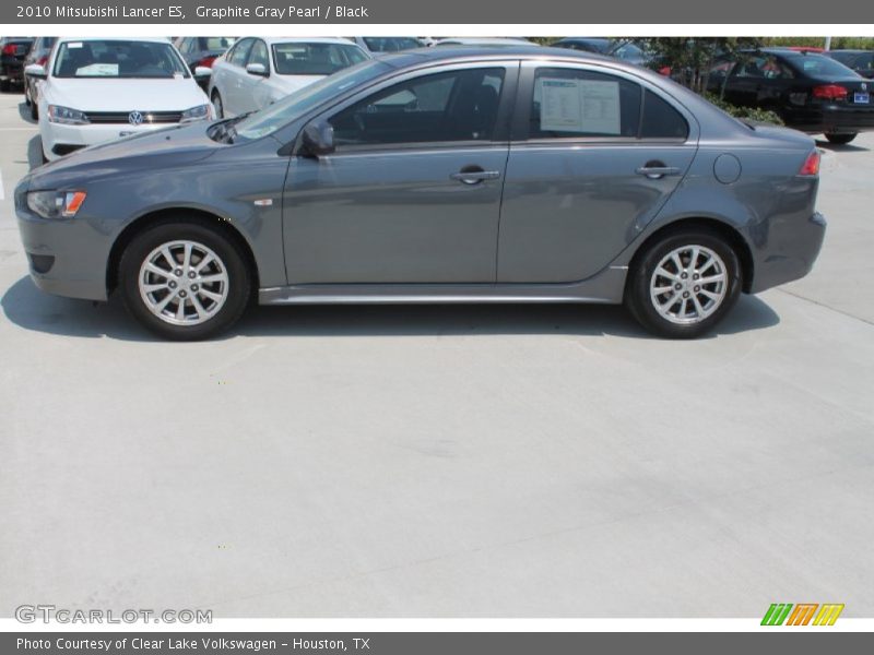 Graphite Gray Pearl / Black 2010 Mitsubishi Lancer ES