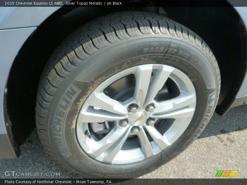 Silver Topaz Metallic / Jet Black 2015 Chevrolet Equinox LS AWD