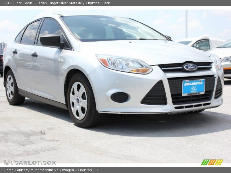 Ingot Silver Metallic / Charcoal Black 2012 Ford Focus S Sedan