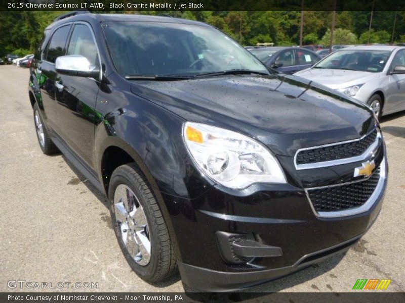 Black Granite Metallic / Jet Black 2015 Chevrolet Equinox LT AWD