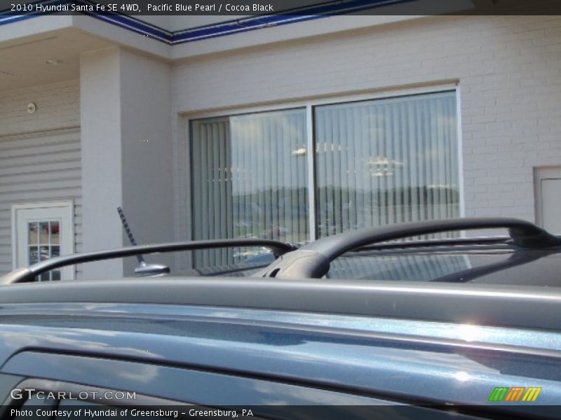 Pacific Blue Pearl / Cocoa Black 2010 Hyundai Santa Fe SE 4WD