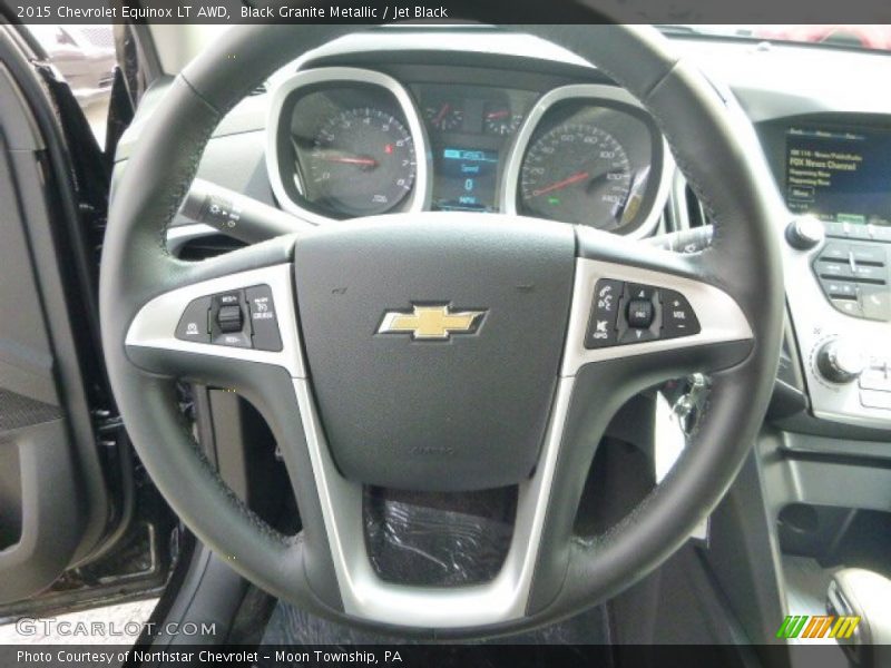 Black Granite Metallic / Jet Black 2015 Chevrolet Equinox LT AWD