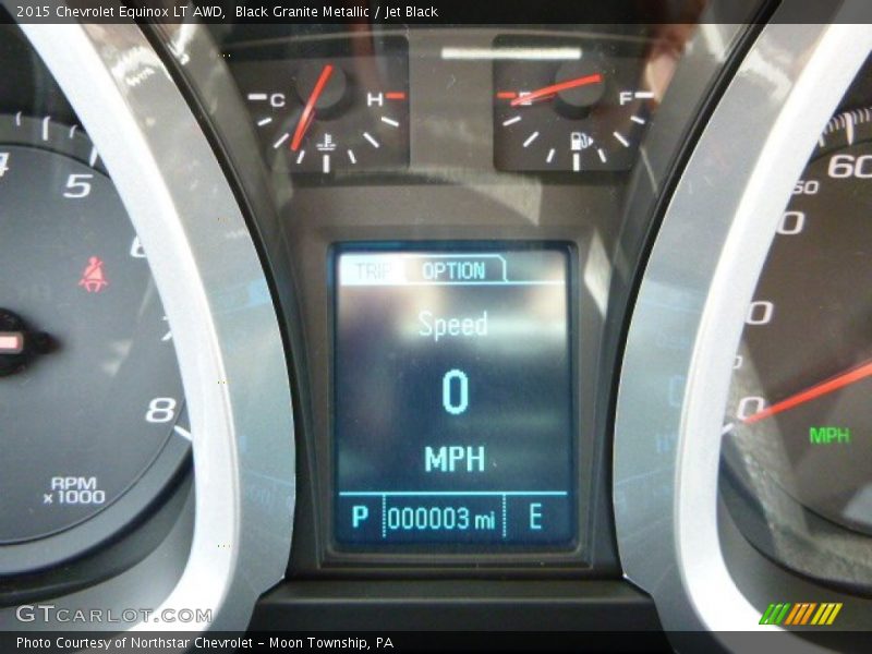 Black Granite Metallic / Jet Black 2015 Chevrolet Equinox LT AWD