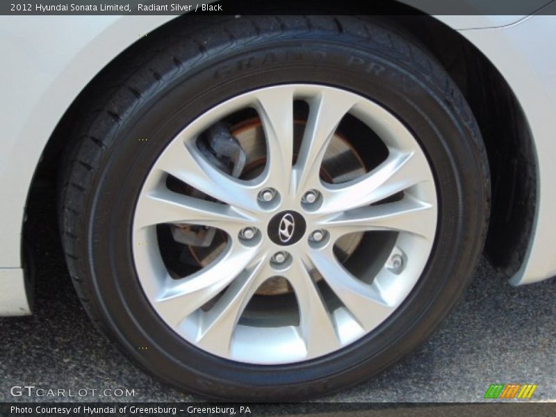 Radiant Silver / Black 2012 Hyundai Sonata Limited