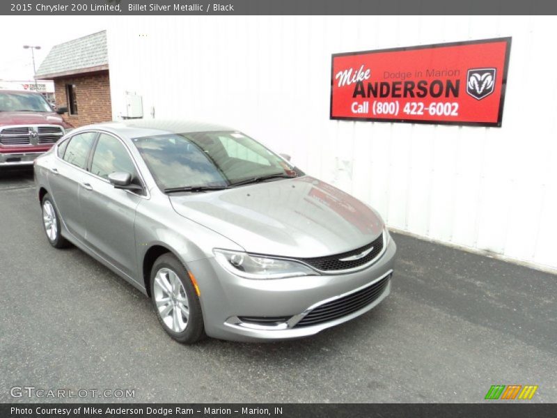 Billet Silver Metallic / Black 2015 Chrysler 200 Limited