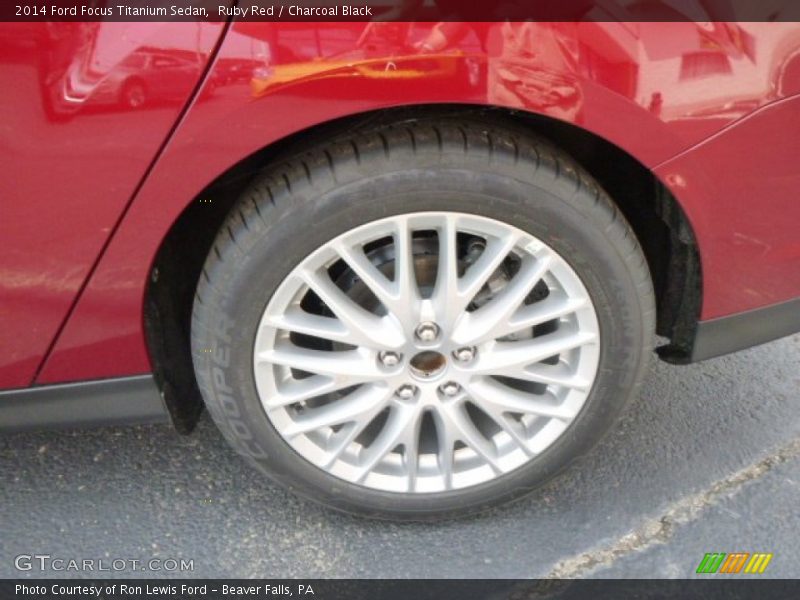 Ruby Red / Charcoal Black 2014 Ford Focus Titanium Sedan