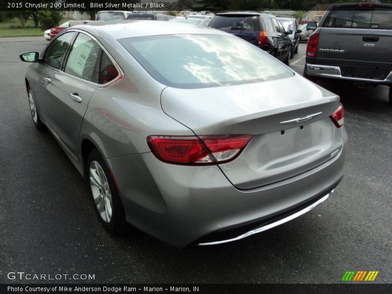 Billet Silver Metallic / Black 2015 Chrysler 200 Limited