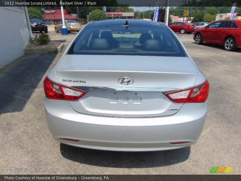 Radiant Silver / Black 2012 Hyundai Sonata Limited