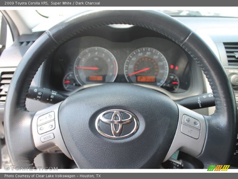 Super White / Dark Charcoal 2009 Toyota Corolla XRS