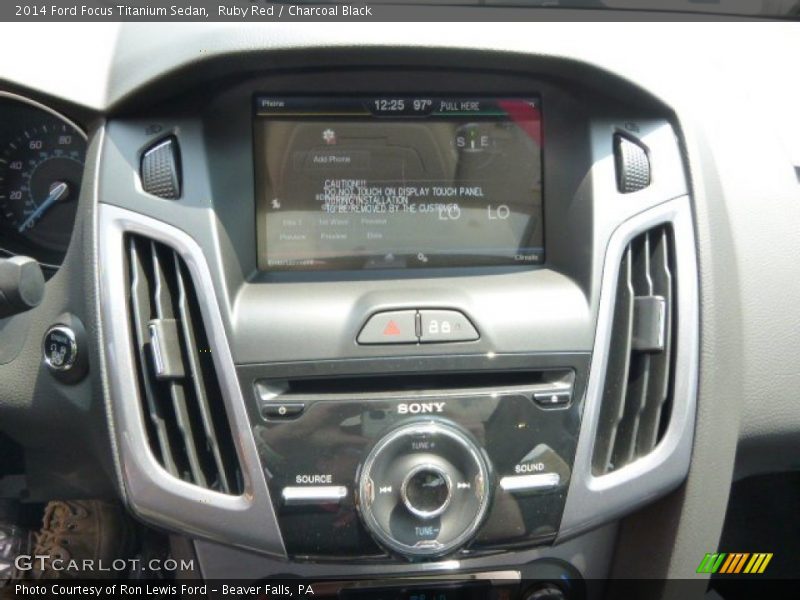 Ruby Red / Charcoal Black 2014 Ford Focus Titanium Sedan