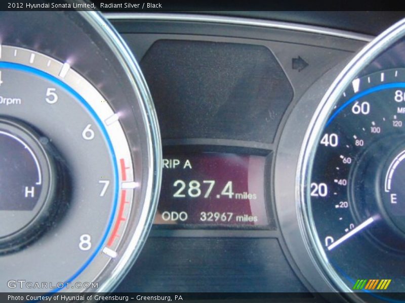 Radiant Silver / Black 2012 Hyundai Sonata Limited