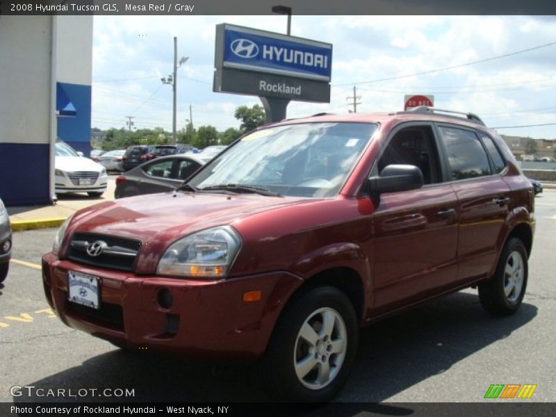 Mesa Red / Gray 2008 Hyundai Tucson GLS