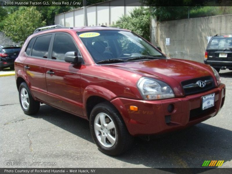 Mesa Red / Gray 2008 Hyundai Tucson GLS