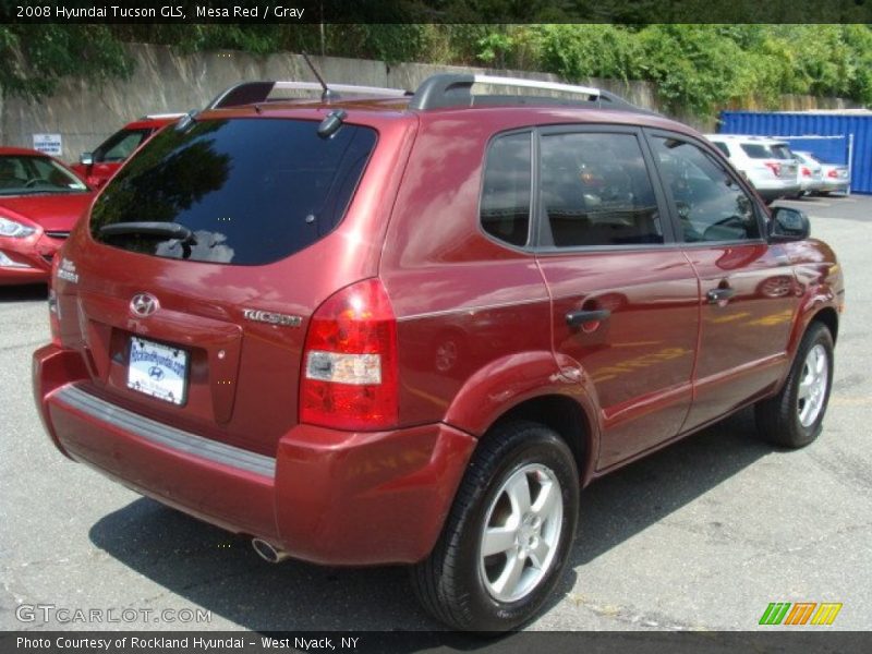 Mesa Red / Gray 2008 Hyundai Tucson GLS