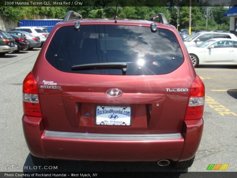 Mesa Red / Gray 2008 Hyundai Tucson GLS