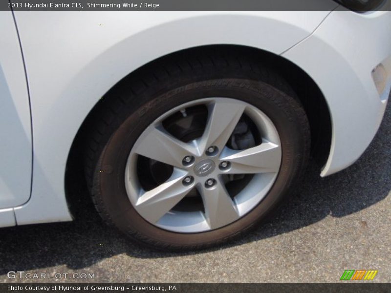 Shimmering White / Beige 2013 Hyundai Elantra GLS