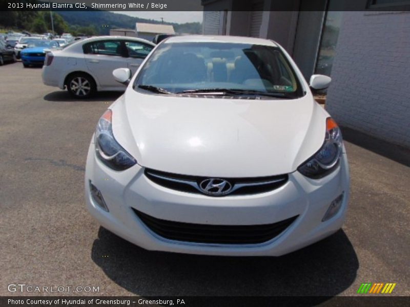 Shimmering White / Beige 2013 Hyundai Elantra GLS