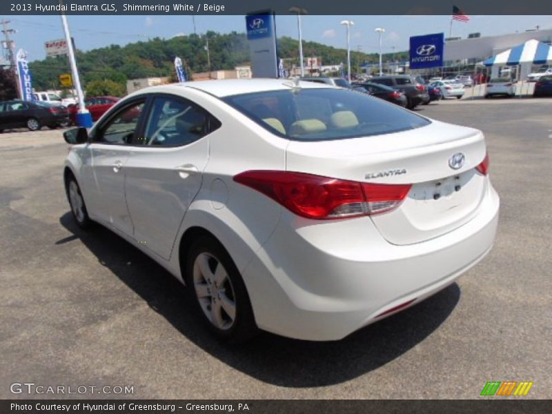 Shimmering White / Beige 2013 Hyundai Elantra GLS