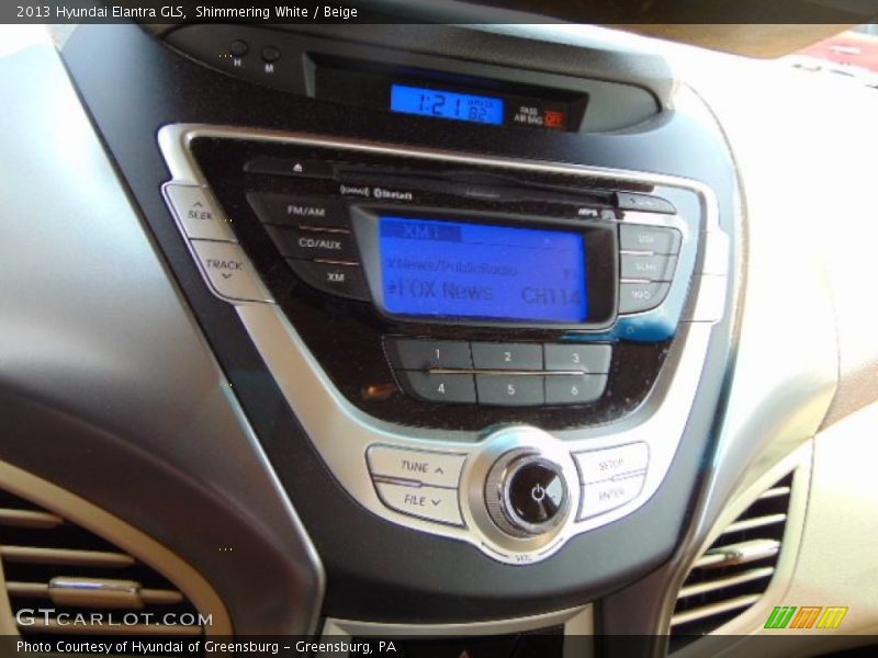 Shimmering White / Beige 2013 Hyundai Elantra GLS