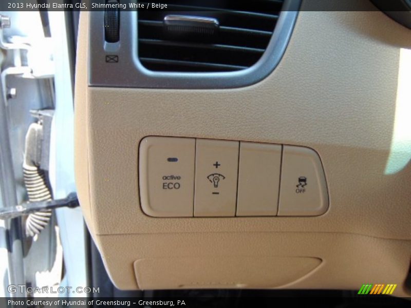 Shimmering White / Beige 2013 Hyundai Elantra GLS
