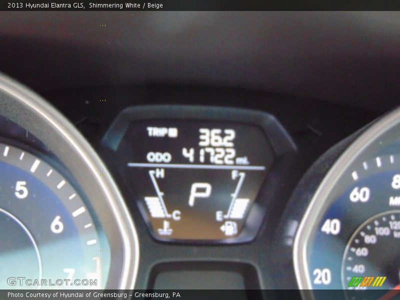Shimmering White / Beige 2013 Hyundai Elantra GLS