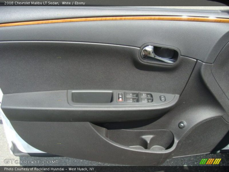 White / Ebony 2008 Chevrolet Malibu LT Sedan