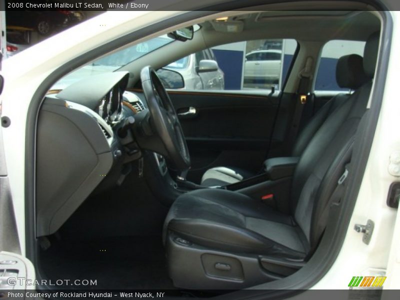 White / Ebony 2008 Chevrolet Malibu LT Sedan