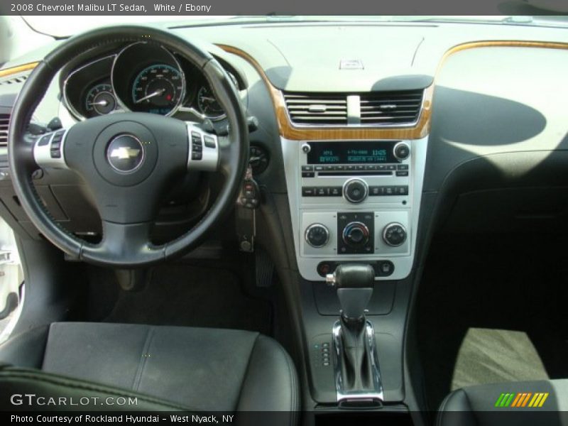 White / Ebony 2008 Chevrolet Malibu LT Sedan