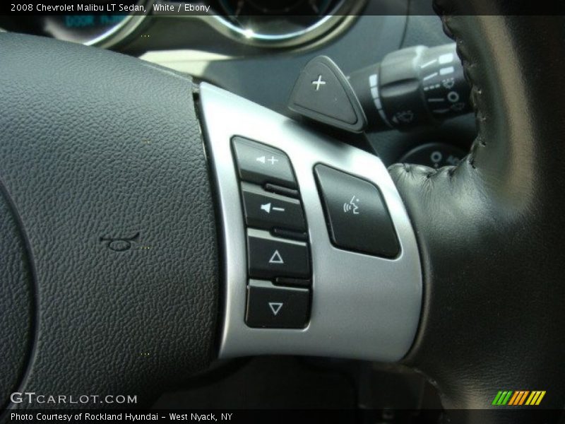 White / Ebony 2008 Chevrolet Malibu LT Sedan