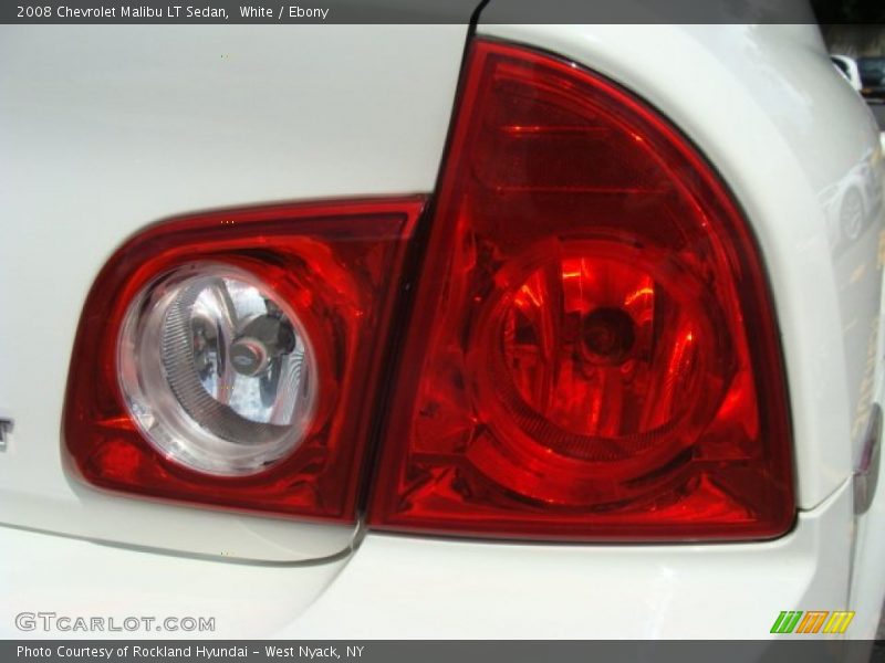 White / Ebony 2008 Chevrolet Malibu LT Sedan