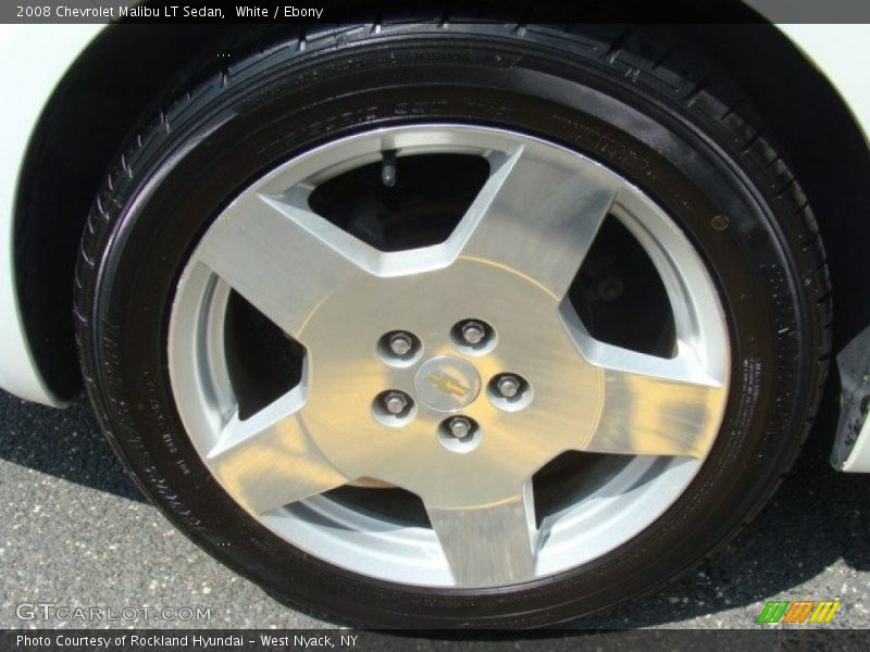 White / Ebony 2008 Chevrolet Malibu LT Sedan