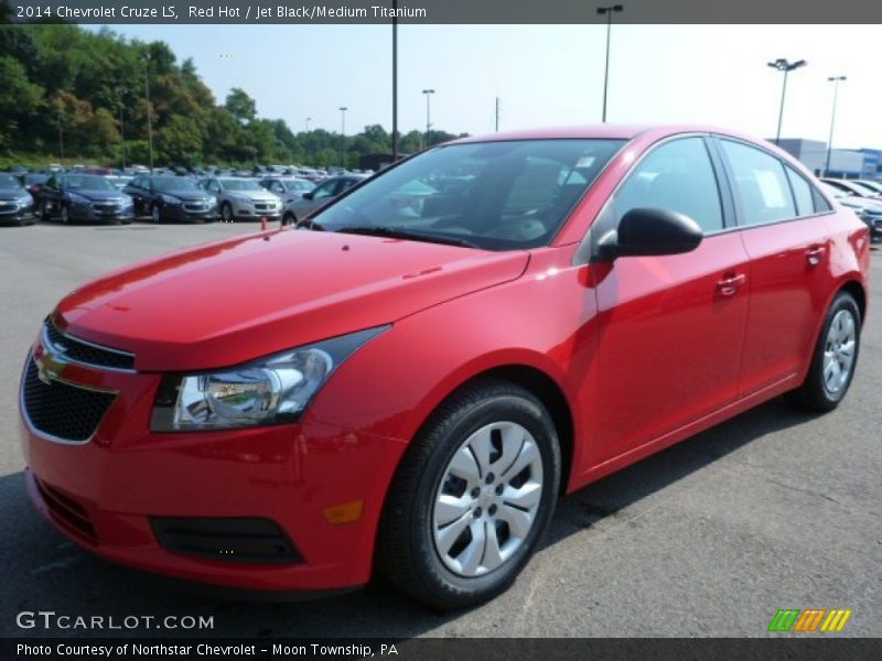 Red Hot / Jet Black/Medium Titanium 2014 Chevrolet Cruze LS