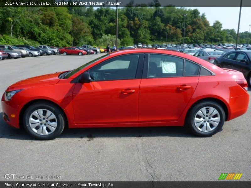 Red Hot / Jet Black/Medium Titanium 2014 Chevrolet Cruze LS