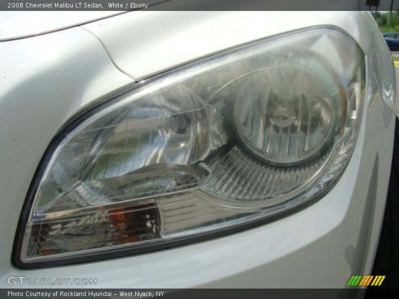 White / Ebony 2008 Chevrolet Malibu LT Sedan