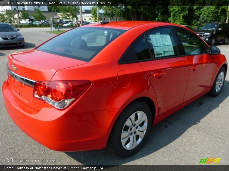 Red Hot / Jet Black/Medium Titanium 2014 Chevrolet Cruze LS