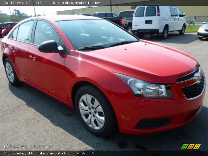 Red Hot / Jet Black/Medium Titanium 2014 Chevrolet Cruze LS