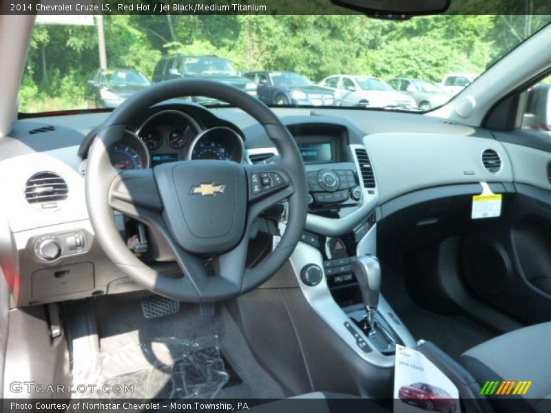 Red Hot / Jet Black/Medium Titanium 2014 Chevrolet Cruze LS