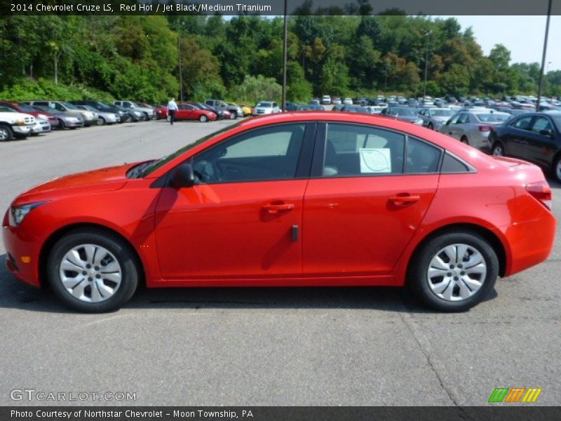 Red Hot / Jet Black/Medium Titanium 2014 Chevrolet Cruze LS