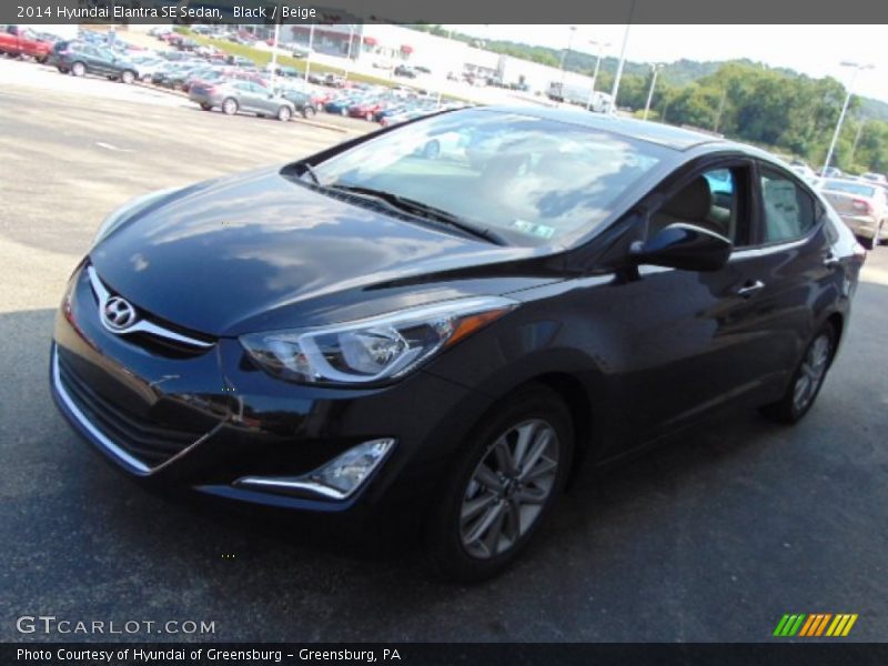 Black / Beige 2014 Hyundai Elantra SE Sedan