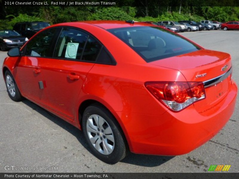 Red Hot / Jet Black/Medium Titanium 2014 Chevrolet Cruze LS