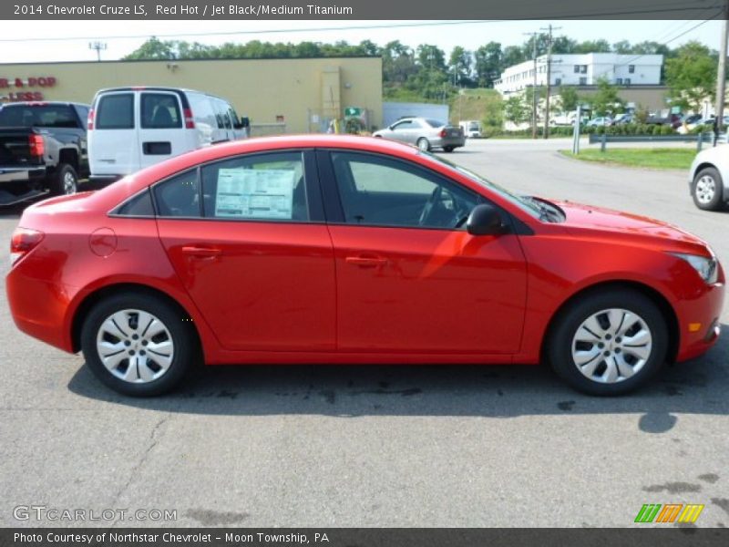 Red Hot / Jet Black/Medium Titanium 2014 Chevrolet Cruze LS