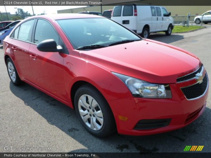 Red Hot / Jet Black/Medium Titanium 2014 Chevrolet Cruze LS