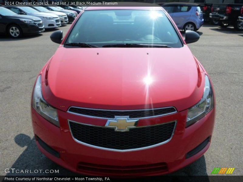 Red Hot / Jet Black/Medium Titanium 2014 Chevrolet Cruze LS