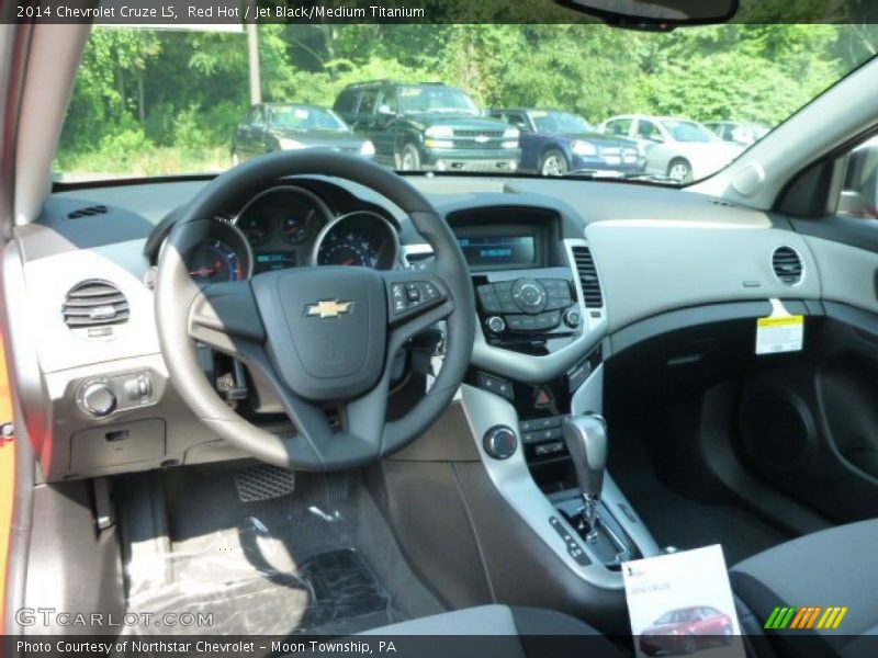 Red Hot / Jet Black/Medium Titanium 2014 Chevrolet Cruze LS