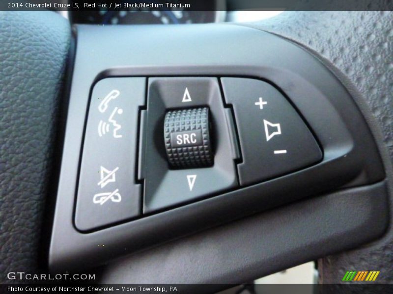 Red Hot / Jet Black/Medium Titanium 2014 Chevrolet Cruze LS