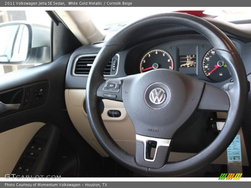 White Gold Metallic / Cornsilk Beige 2011 Volkswagen Jetta SE Sedan