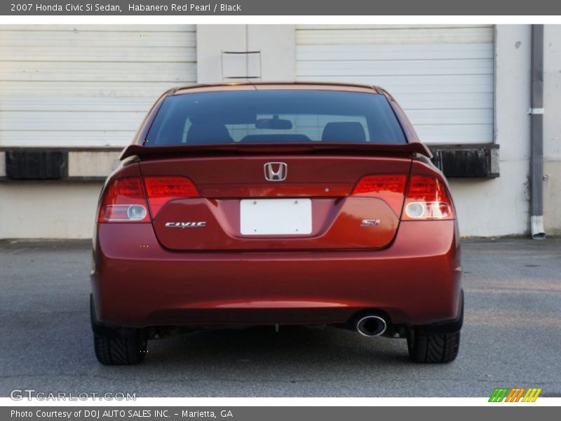 Habanero Red Pearl / Black 2007 Honda Civic Si Sedan