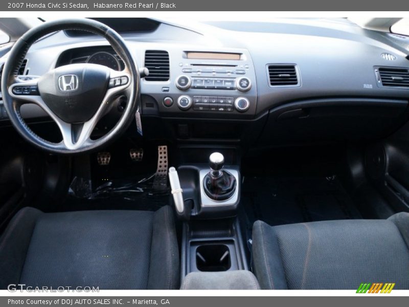 Habanero Red Pearl / Black 2007 Honda Civic Si Sedan